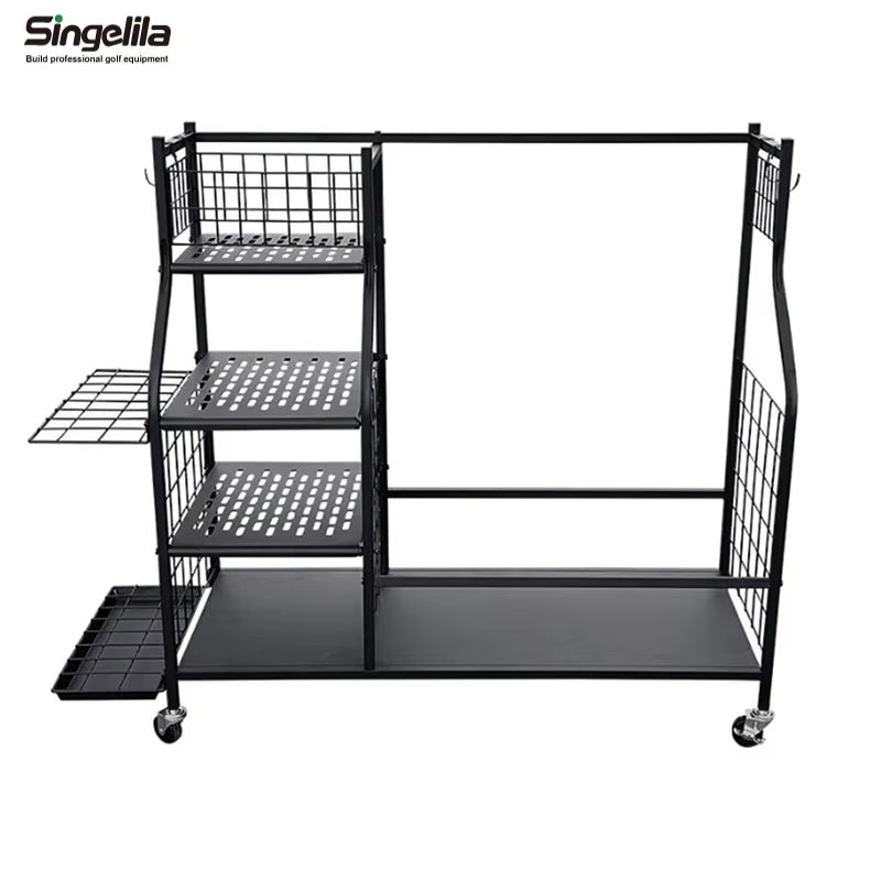 Golf Storage Cart Oversize Perfect for Storing and Organizing Golf Bags and Golf Accessories to save Space