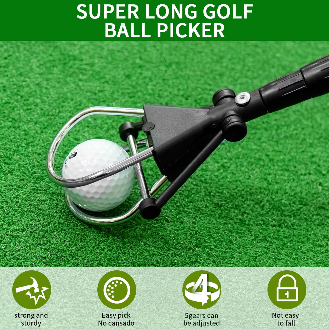 6FT/15FT Golf Ball Retriever, Telescopic Aluminum Shaft, Lightweight and Durable Design, Easy Ball Retrieval, Perfect for Golfer