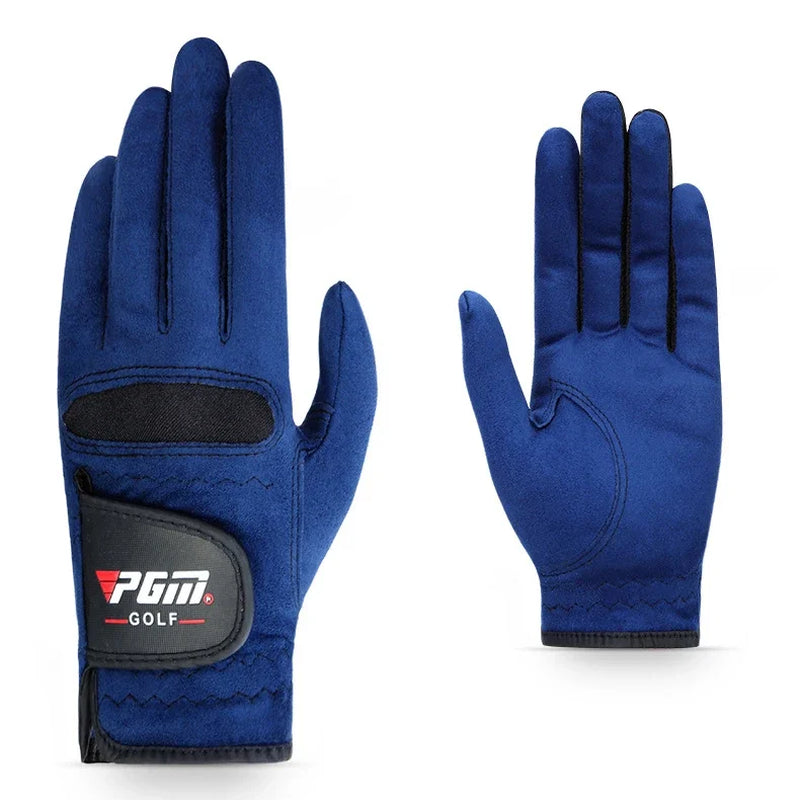 1Pair Women Golf Gloves Soft Microfiber Cloth Breathable Non-Slip Protective Gloves Hand Wear Golf Accessory