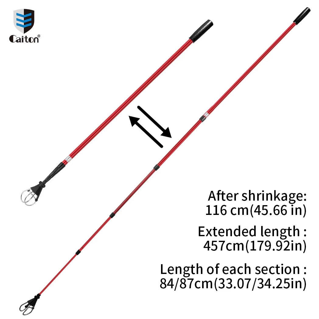 6FT/15FT Golf Ball Retriever, Telescopic Aluminum Shaft, Lightweight and Durable Design, Easy Ball Retrieval, Perfect for Golfer