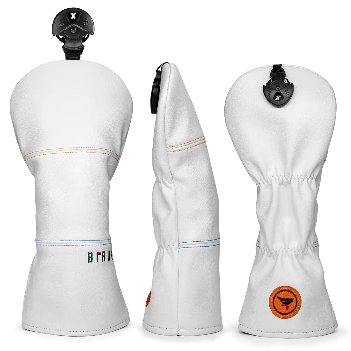 Golf Headcovers Simple Fashion Design Birdie Golf Driver Head Cover Embroidery Driver Fairway Wood Hybrid with Number Tags Bla