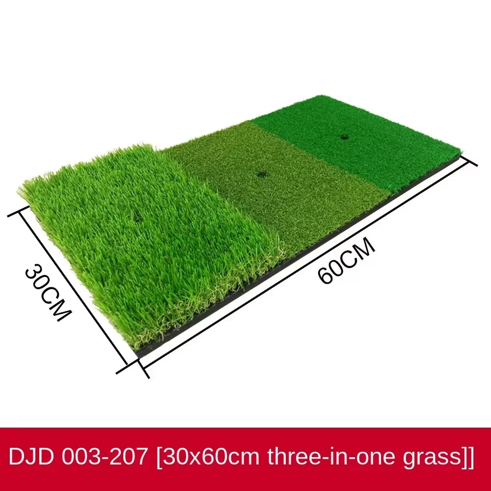 Golf Hitting Mat Indoor Outdoor Mini Practice Durable PP Grass Pad Backyard Exercise Golf Training Aids with TEE DJD003