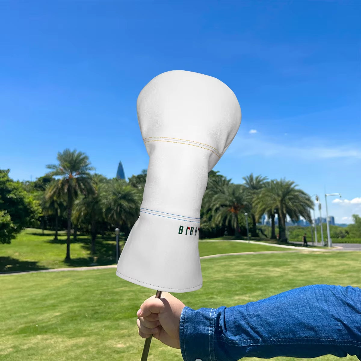 Golf Headcovers Simple Fashion Design Birdie Golf Driver Head Cover Embroidery Driver Fairway Wood Hybrid with Number Tags Bla