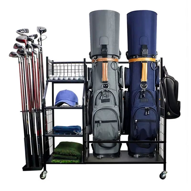 Golf Storage Cart Oversize Perfect for Storing and Organizing Golf Bags and Golf Accessories to save Space