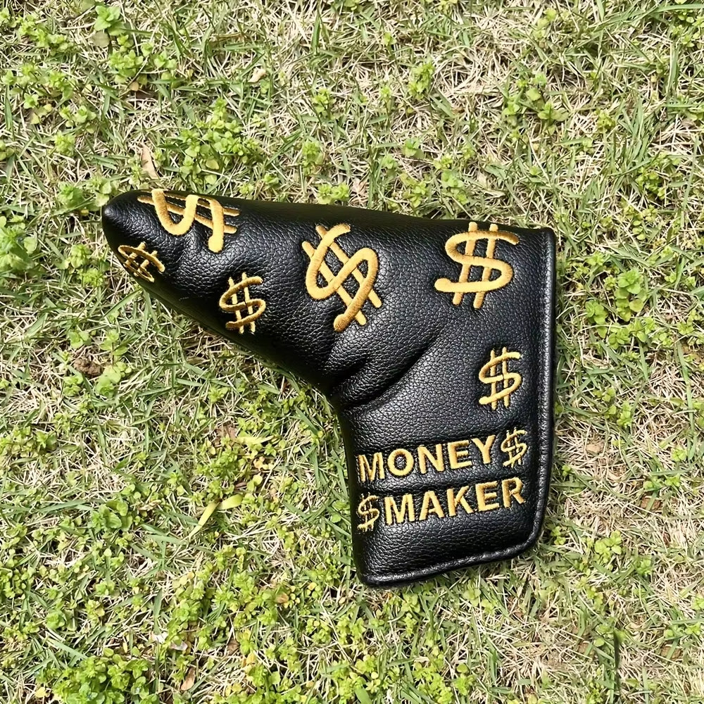 1Pc Fashionable Embroidered Golf Putter Cover, Golf Club Head Covers with Dollar Design