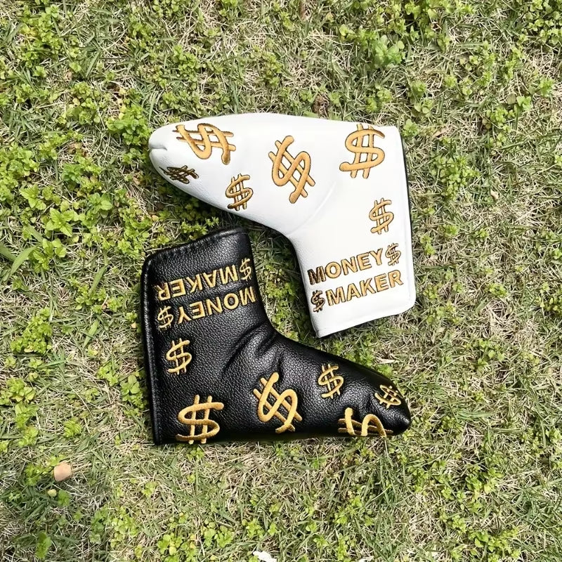 1Pc Fashionable Embroidered Golf Putter Cover, Golf Club Head Covers with Dollar Design