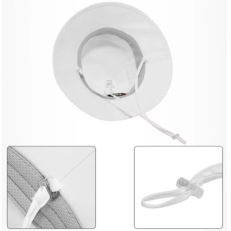 Men Golf Hat Adjustable Windproof Rope Caps Waist Sweat-Absorbing Band Fisherman Hats MZ059