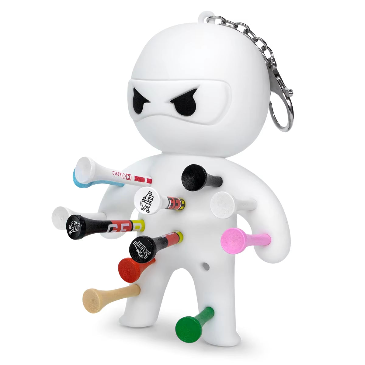 Cute Ninja Portable Golf Ball Tees Holder Keychain - Hote Sale Golf Accessory for Club Bag