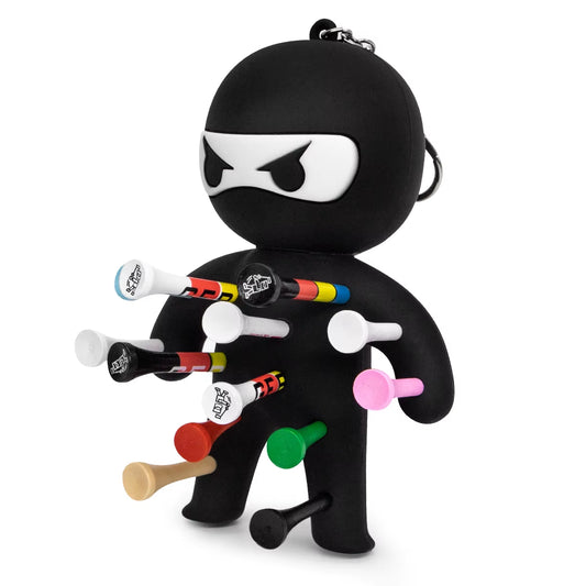 Cute Ninja Portable Golf Ball Tees Holder Keychain - Hote Sale Golf Accessory for Club Bag