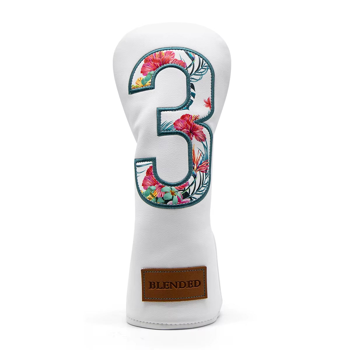 Golf Headcovers Summer Fashion Head Cover High Qaulity Driver Wood Cover Set White Premium Leather Driver Fairway Hybrid Golf Wo