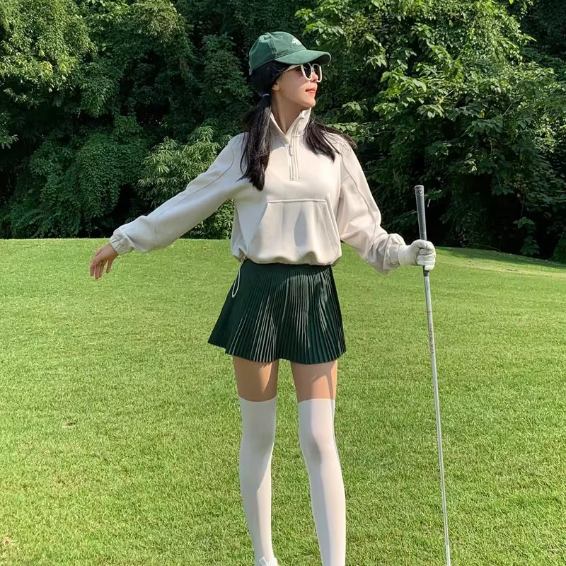 New Multi Reason Golf Skirt for Women High Waist Pleated Skorts Ladies Golf Wear A-Lined Sports Causal Skirt with Inner Shorts